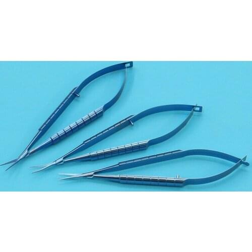 Ophthalmological equipment Capsule Scissor Membrane cataract Scissors 12.5cm Straight Tip Curved Angle Shape