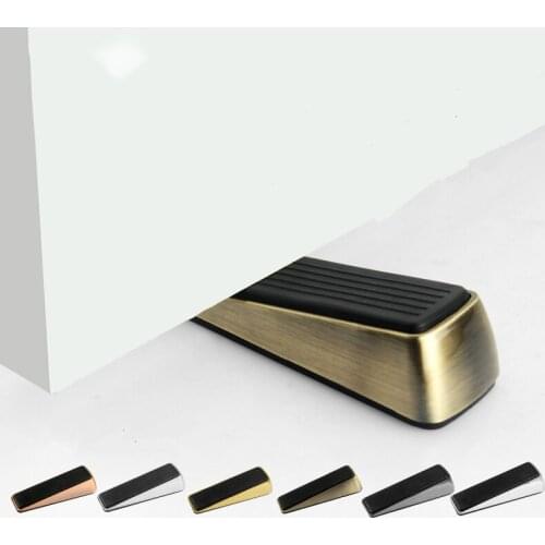 Rubber Door Stop Stopper Jammer Wedge Guard Wind Dust Blocker Protector for Home Office with Steel Handle Baby Safety Products