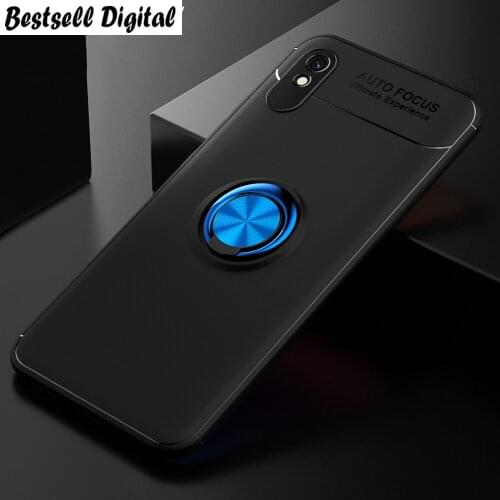 Shockproof Case For Redmi 9A 9C 9 Soft Silicone Magnetic Metal Ring Stand Phone back cover for Xiaomi Redmi 9C 9 9A