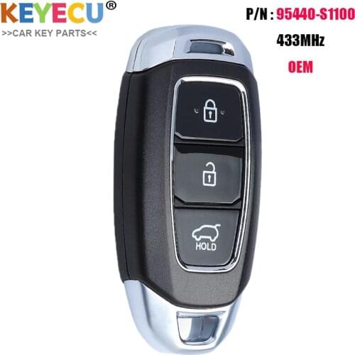 KEYECU OEM for Hyundai Santa Fe 2018 2019 2020 Smart Remote Control Car Key 433MHz 95440-S1100 TQ8-F0B-4F19