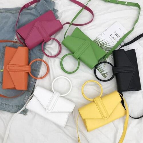 New Luxury Handbags Women Bags Designer Ladies Shoulder Bags Fashion Candy color Crossbody Bag For Women Leather Ring Bag