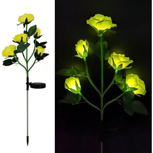 Rose Decoration Landscape Lights Solar Power LED