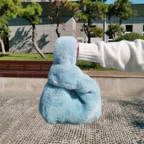 Cute Soft Plush Women Handbags Faux Fur Ladies Winter Clutch Purse Bag Luxury Design Female Small Tote Vest Bags Bolso Mujer