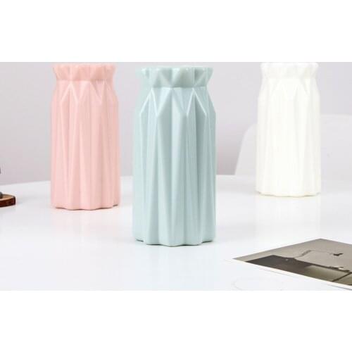 Modern Flower Vase Home Flower Arrangement Living Room Origami Plastic Nordic Style Home Decoration Ornament Home Decor Hot Sale