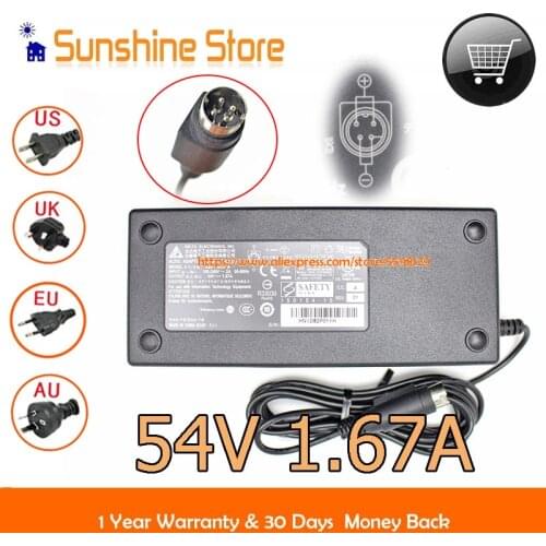 Sunshine New ADP-90CR B ADP-90DR B Delta 4 Pin Black Power Adapter 54v 1.67A 90W Power Supply