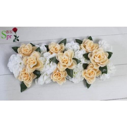 SPR champagne series 10pcs/lot artificial rose wedding arch flower wall backdrop table centerpiece flower ball for party market