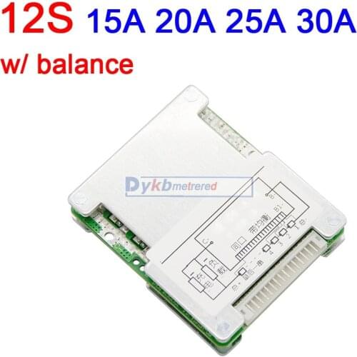 12S 36V 30A 25A 20A 15A Lifepo4 Lithium iron phosphate Battery Protection Board Inverter BMS W/ balance 4S 12V 8S 24V