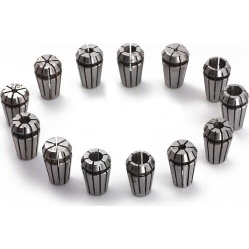 13pcs 1mm - 7mm ER11 Collet Collet Tool 1pcs ER11A Nut CNC Collet Chuck Precision Spring Collet Set For Milling Lathe Tools