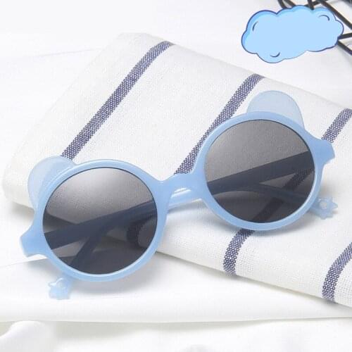 2021 Round Kids Sunglasses Girls Boys Sun Glasses Cartoon Cute Glasses Bear Shaped Eyewear Retro Baby Shades UV400 Oculos