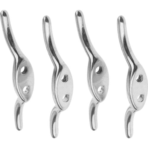 4Pcs 67mm Rope Cleat 316 Grade Stainless Steel Boat Dock Deck Marine Line Flag Anchor