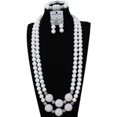 4UJewelry Crystal jewelry Set For Women Long Bridal Necklace and Earrings Balls African Beads Free Shipping 2019 Party Gift Set
