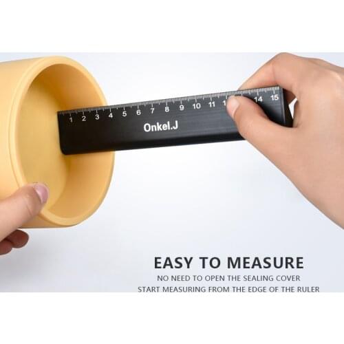 6/12 Inch Aluminum Measuring Tools Ruler Droplet-shaped Metric/Inch Home Office Painting Mapping Ruler Measurement Tools