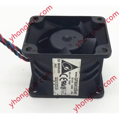 Delta Electronics GFB0412SHE -F00 DP/N:T3907 DC 12V 0.68A 50X40X38mm 6-wire Server Cooling Fan