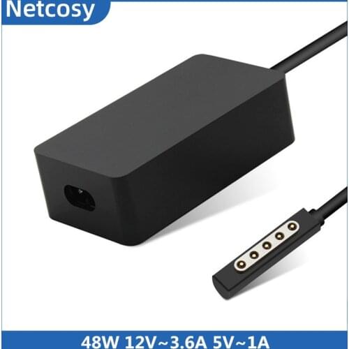 48W 12V 3.6A AC Power Adapter Supply Charger For Microsoft Surface Pro 1 Pro 2 Surface RT 10.6 with 5V 1A USB Charging Port