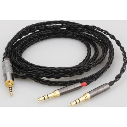 Audiocrast B819AG OCC Silver plated Headphone cable Denon AH-D600 D7100 Hifiman Sundara Ananda HE1000se HE6se he400