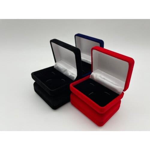 Black Flocking cufflink Box Velvet Show Cases Jewelry Show Box For Gift Mens Jewelry Accessories Wholesale 600pcs/lot