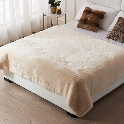 CX-D-163A Bedroom Decorative Rugs Indoor Australia Sheepskin Shearing Sheep Fur Blanket Throws