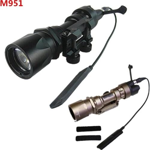 FIRECLUB Tactical M951 CREE T6 LED 400 Lumens Super Bright Aluminium Made Flashlight Torch Light 20mm Weaverer Mount