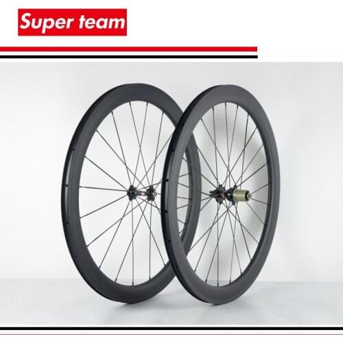 Superteam Carbon fiber wheelset 700C 50mm road bike wheels 3K matte 25mm width