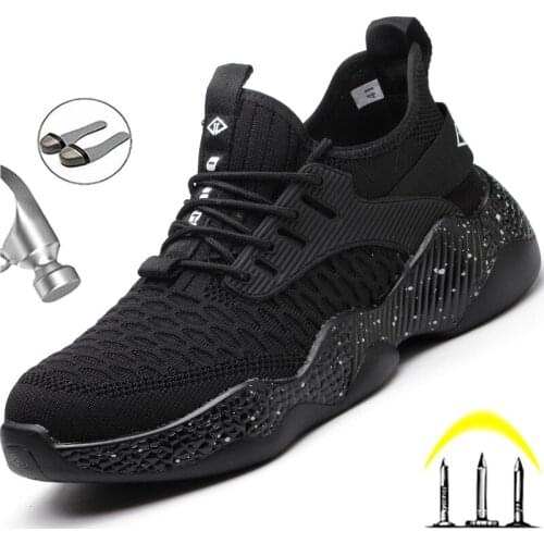 Work Shoes Sneakers Anti-puncture Safety Shoes Anti-smash Steel Toe Shoes Lightweight Men Boots Indestructible Security Footwear