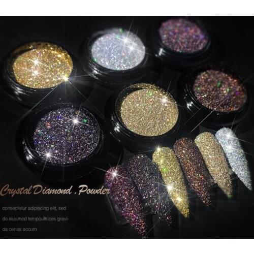 Nail Polish Powder Holographic Powder Laser Aurora Flash Powder Low Light Polished Nail Art Decoration Jewelry Decor Diamond