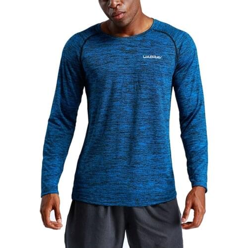 Mens Quick Dry Compression Long Sleeve T-Shirts Running Fitness Tight Athletic Soccer Gym High-elastic Tight-fitting Tops