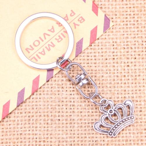 New Fashion Keychain 22x18mm imperial royal crown Pendants DIY Men Jewelry Car Key Chain Ring Holder Souvenir For Gift