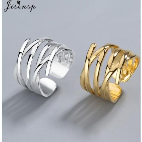 Simple Geometric Open Rings for Women Minimalist Cross Twist Ring Punk Big Smooth Ring Men Party Jewelry Gift Anillos Bague