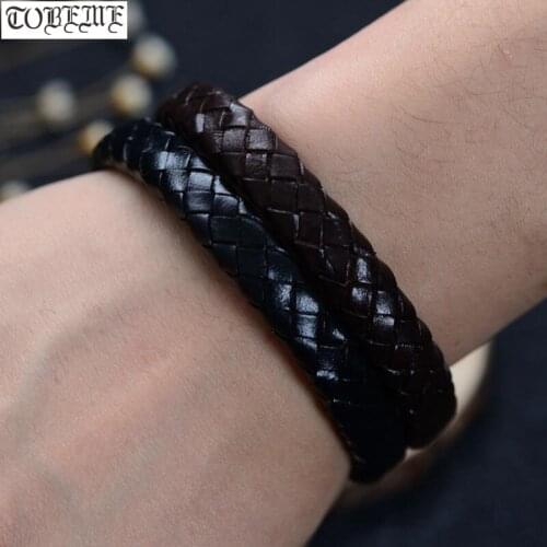 Handmade 925 Silver Leather Bracelet 925 Sterling Leather Man Bracelet Fine Leather Braided Bracelet Man Bangle