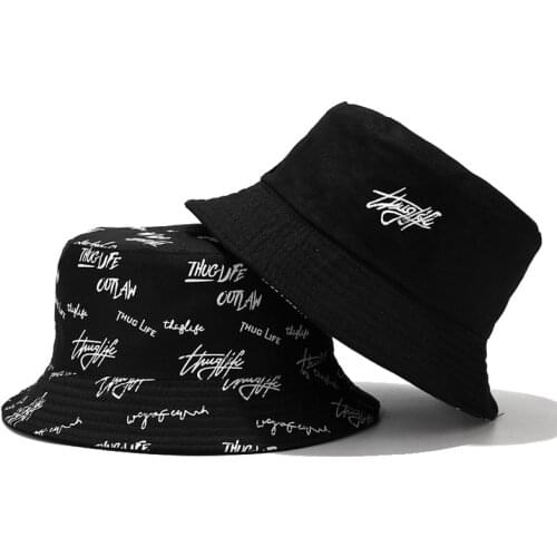 2021 New Summer Bucket Hats Women Mens Panama Hat Double-Sided Wear Fishing Hat Fisherman Cap for Boys/Girls Bob Femme Gorro