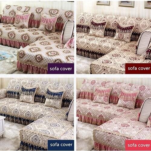 Light Blue Luxury Royal Sectional Sofa Cotton Linen Living Room Sofa Cushion Pillow Case, Sale by Piece 1PCS (not a complete set