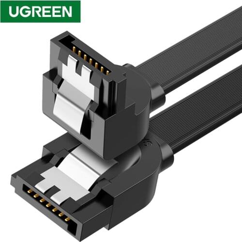 Ugreen SATA Cable 3.0 to Hard Disk Drive SSD HDD Sata 3 Straight Right-angle Cable for Asus MSI Gigabyte Motherboard Cable Sata