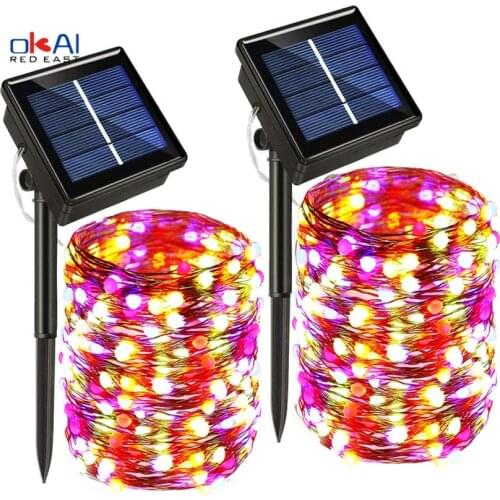 Solar Led Light Outdoor 10m 100LED / 5M 50LED Waterproof For Garden decoration Outdoor DIY Christmas Easy to install
