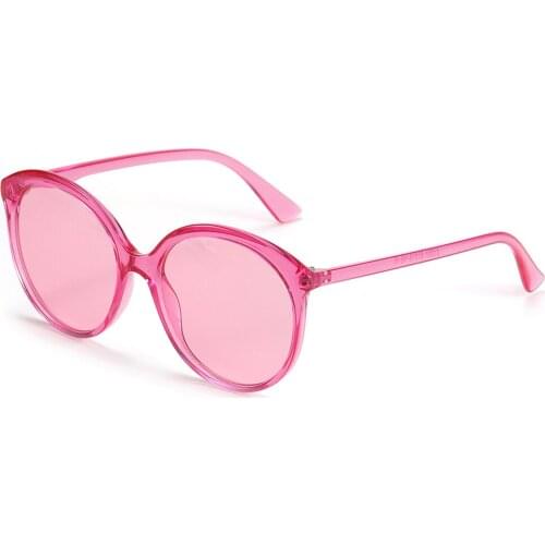 Veshion Candy Color Big Frame Sunglasses for Women Pink Blue Round Sun Glasses Female 2021 Summer Fashion Accessories Uv400