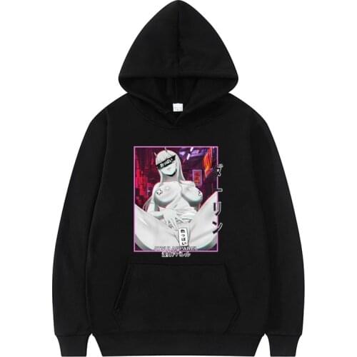 Japan Anime Hoodie Manga Zero Two Sweatshirts Sexy Cool Hoodies Men Women Fleece Cotton Sweatshirt Darling In The Franxx Clothes