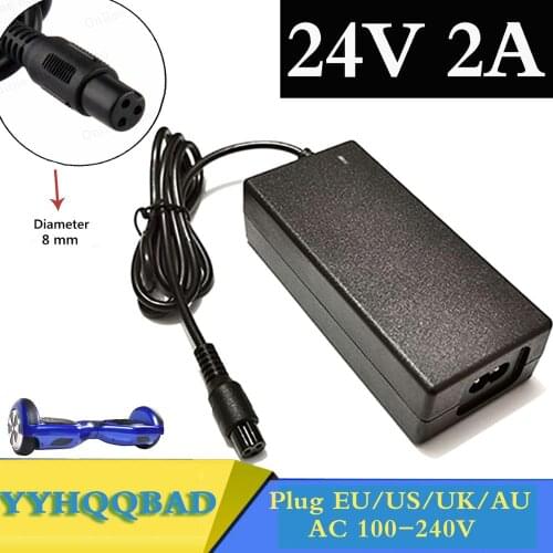 60W 24V 2A Mobility Male electric bike Battery Charger for Ezip Mountain Trailz Schwinn 4.0 S400 S500 Jazzy Power Chair EU AU UK