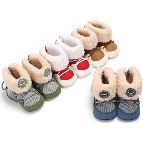 Winter male baby 0-1 years old warm snow boots baby toddler shoes