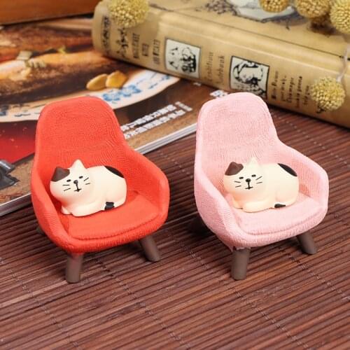 1 Set 1:12 Simulation Small Sofa Stool Chair Furniture Model Toys for Doll House Decoration Dollhouse Miniature Accessories