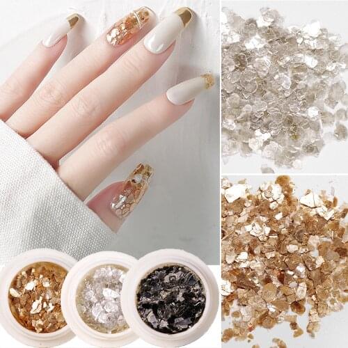 1 Box Glitter Powder Mica Slice Nail Sequins Metal Ultra-thin Nail Flakes Sequins Women Manicure Design Nail Art Decorations