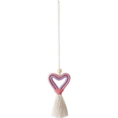 10pcs Advertising Gifts Handmade Weaving Car Pendant Hanging Heart shape Ornaments