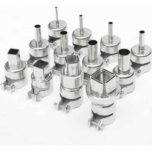 12 Pcs Round Square Hot Sale Hot Air Wind Nozzle For 850 Universal Soldering Station Wind Tsui BGA Plant Tin Nozzle Repair Tools