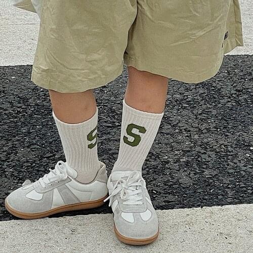 4 Pairs Lot Children Knee High Socks With Inscriptions Print For Girl Boys Kids Toddlers Baby Cute Funny kawaii Anime Long Sock