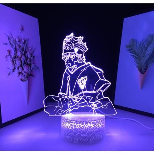 Animation Peripherals Boy With Serious Face In Headdress 3D LED Lamp Acrylic Light Guide Plate for Home Bedroom Table Decoration