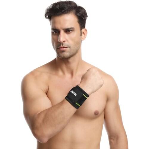 AOLIKES 1Pair Adjustable weightlifting wristband Support Fitness Bandage Wrist Support Protective gear wrist band Tennis Brace
