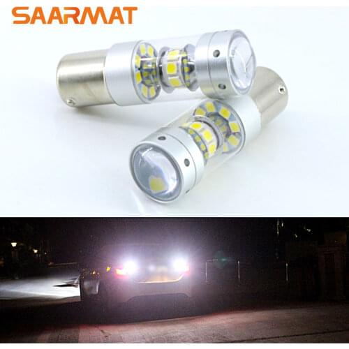 2x 6000K White For VW Passat B3 B4 B5 B6 Canbus No Error Backup Reverse Light Lamp P21W 1156 LED 140W 1400LM High Power