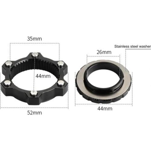 GUB Lightweight Aluminum Alloy Mountain Bicycle Bike Center Lock Adapter Conversion to 6-Bolt Rotor Disc Brake Mount Converter