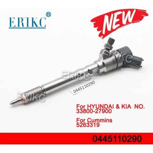 33800-27900 0445110290 Diesel Car Engine Common Rail Injector 0445 110 290 Diesel Fuel Injection 0 445 110 290 for HYUNDAI KIA
