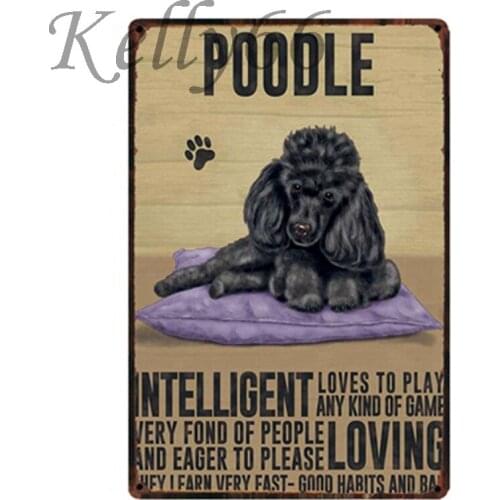 [ Kelly66 ]POODLE Metal Sign Tin Poster Home Decor Bar Wall Art Painting 20*30 CM Size y-1623