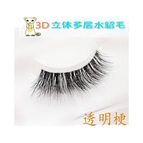 Top sale Makeup Mink Lashes 3D Mink Cross False Eyelashes multi-layer Lashes Natural Transparent terrier Mink Eyelashes KL-13T