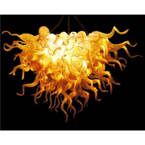 Amber Glass Chandeleir Home Decoration Light Traditional Hand Blown Glass Chandelier